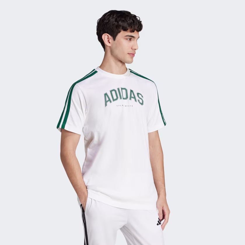 ADIDAS ADULT COLLEGE TEE hvítur - Image 2