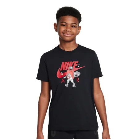 Nike stuttermabolur barna svartur