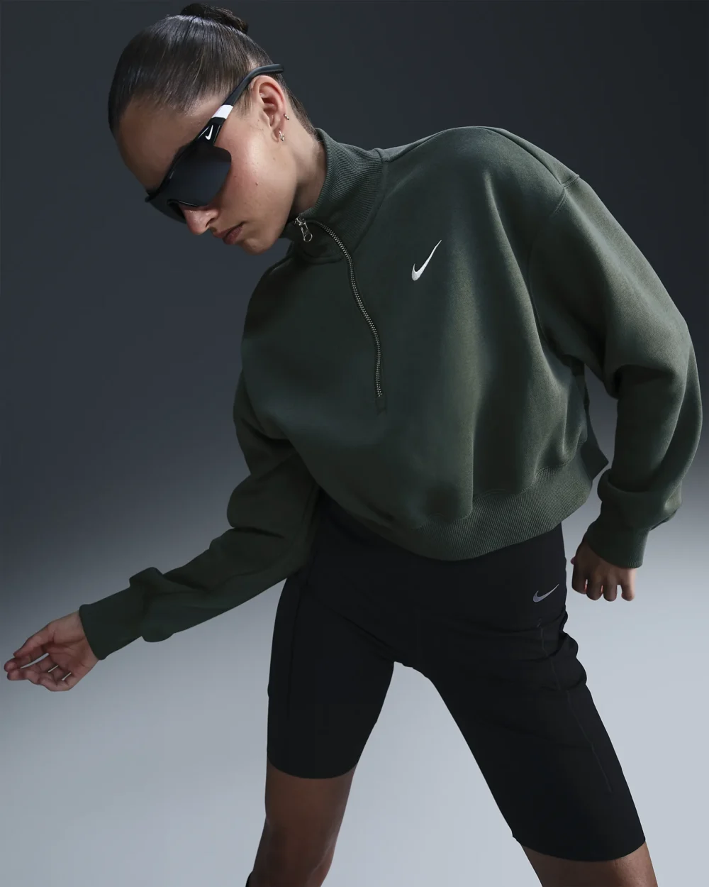 Nike Sportswear Phoenix Fleece Womens 1/2-Zip Cropped Sweatshirt