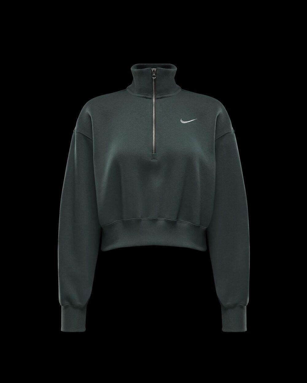 Nike Sportswear Phoenix Fleece Womens 1/2-Zip Cropped Sweatshirt - Image 3