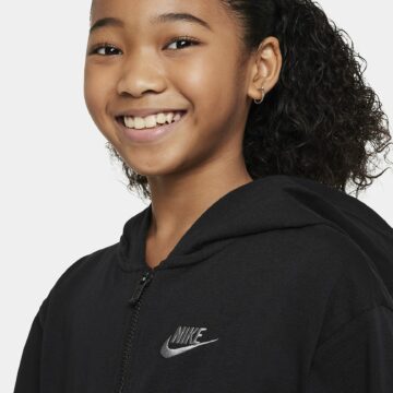 NIKE CLUB KIDS heilrennd peysa svört - Image 3