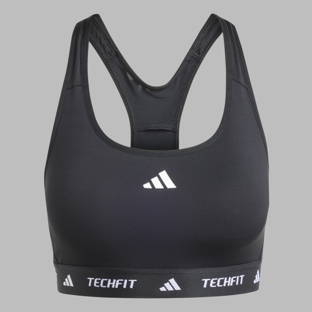 adidas TECHFIT Medium-Support Bra - Black - Image 6