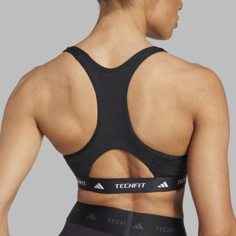 adidas TECHFIT Medium-Support Bra - Black - Image 9