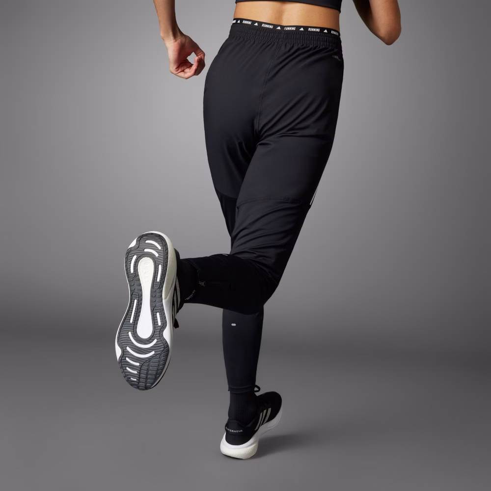 adidas Own the Run 3-Stripes Pants - Black - Image 5