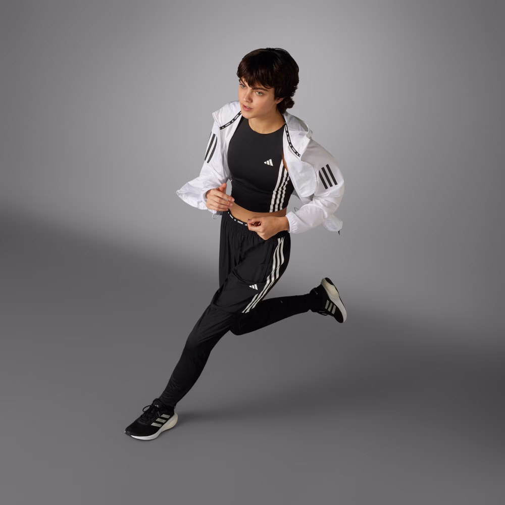 adidas Own the Run 3-Stripes Pants - Black - Image 2