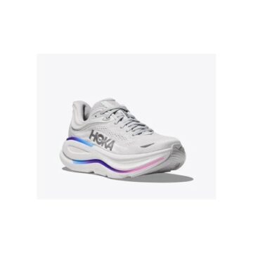 Hoka Women's Bondi 9 Running Shoes - Cosmic Grey/White - Image 9
