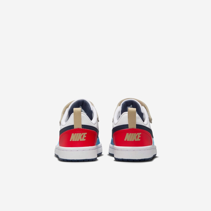 Nike Court Borough Low Recraft Little Kids' Shoes BLÁR/RAUÐUR - Image 4