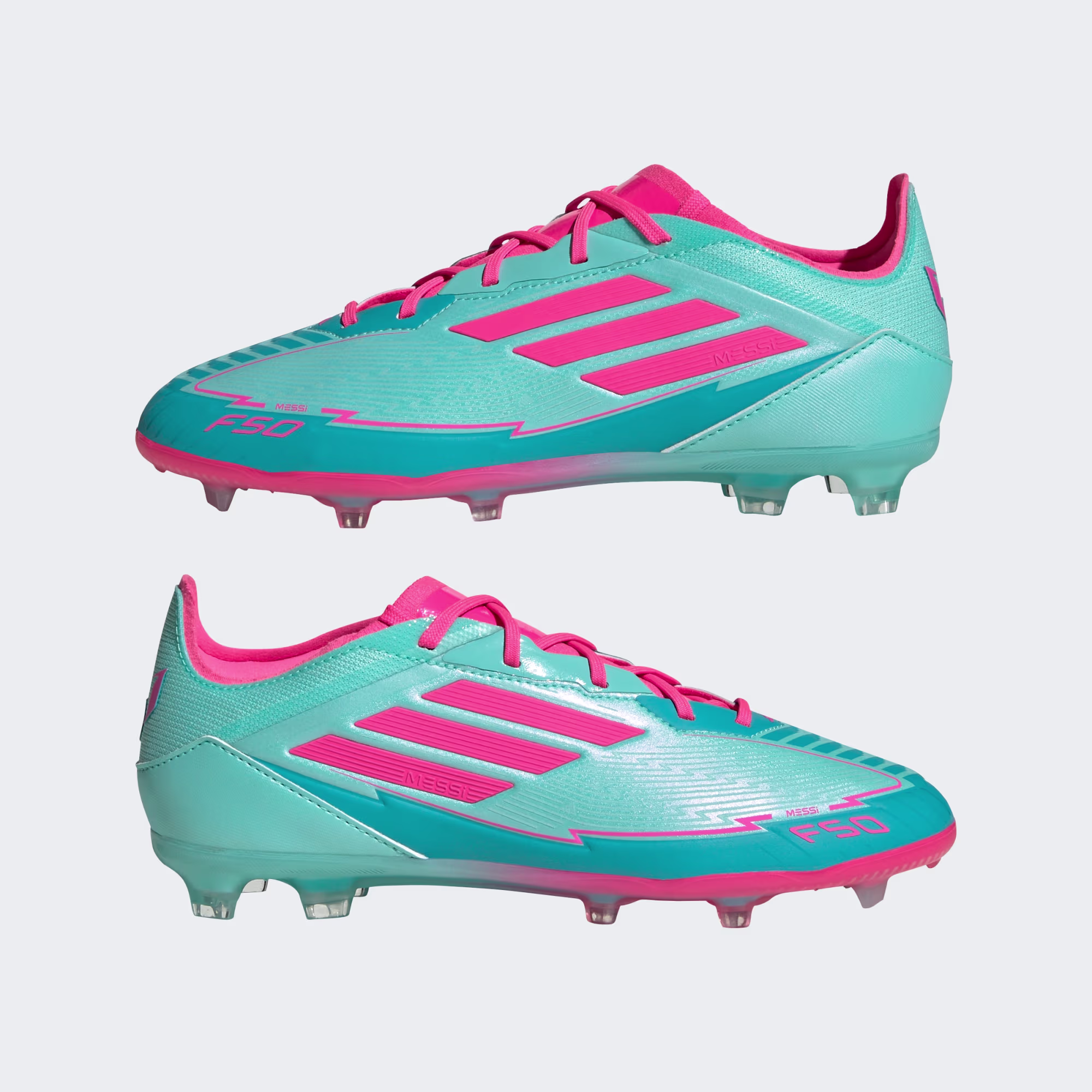 ADIDAS F50 ELITE J MESSI BLEIKUR/BLÁR TAKKASKÓR - Image 7