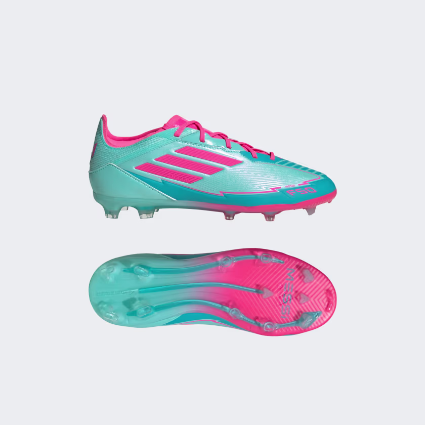 ADIDAS F50 ELITE J MESSI BLEIKUR/BLÁR TAKKASKÓR - Image 6