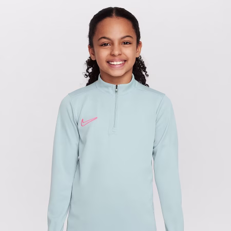 Nike Academy Older Kids Dri-FIT Long-Sleeve 1/4-Zip Ocean Cube/Hyper Pink