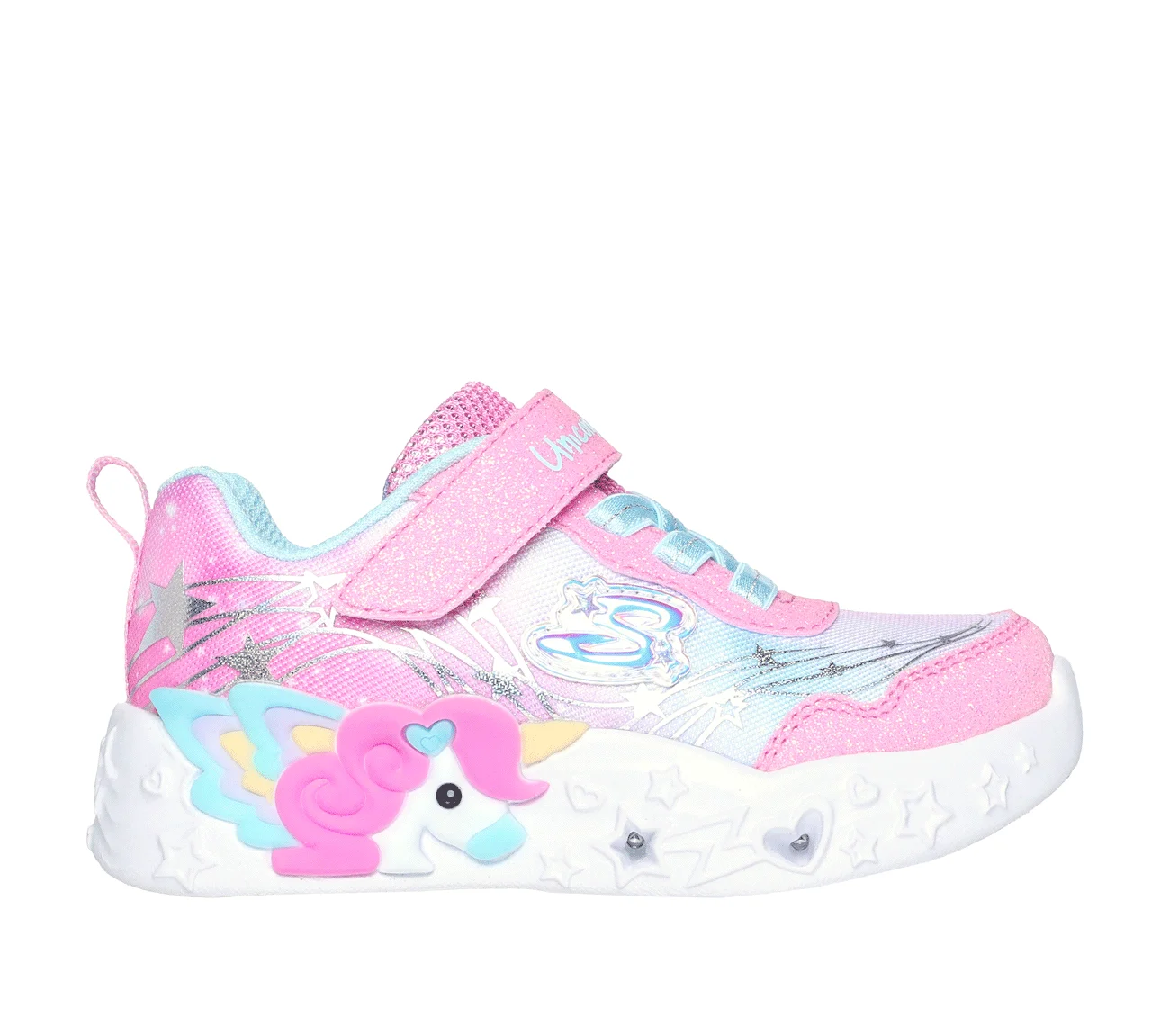 Skechers Toddler S Lights Unicorn Charmer Lil Stellar Pink/Turquoise