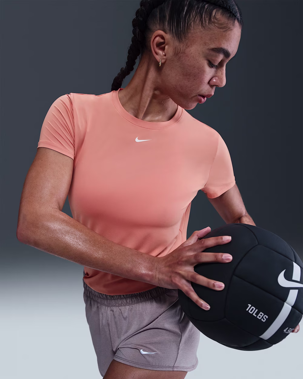 NIKE ONE DRI-FIT STUTTERMABOLUR APPELSÍNUGULUR