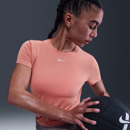 NIKE ONE DRI-FIT STUTTERMABOLUR APPELSÍNUGULUR