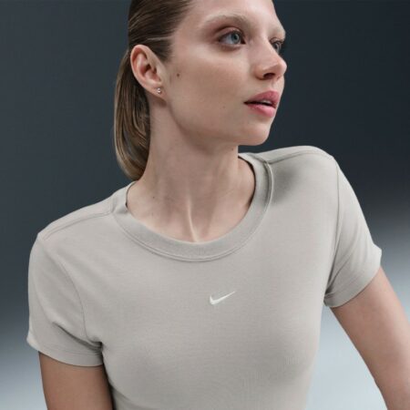 NIKE WOMENS CHILL KNT MD CROP BOLUR GRÁR
