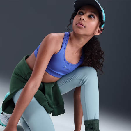NIKE GIRLS DF SWOOSH BRA BLÁR