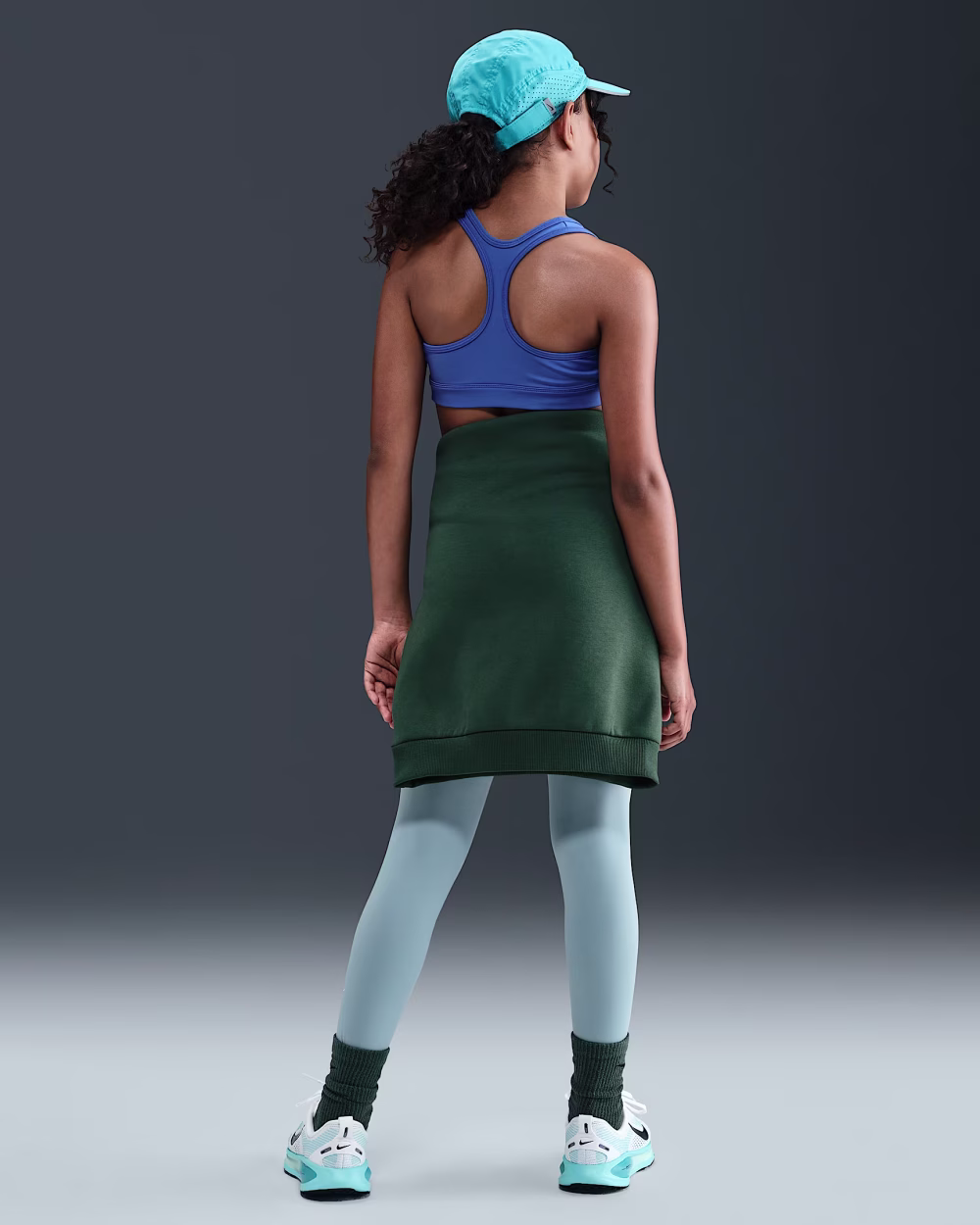 NIKE GIRLS DF SWOOSH BRA BLÁR - Image 3