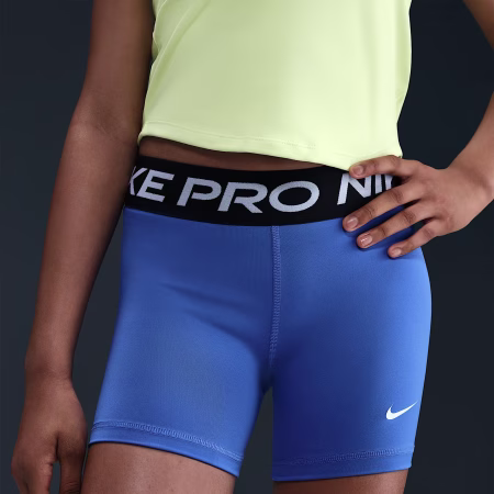 NIKE PRO 3 INCH GIRLS STUTTBUXUR BLÁAR