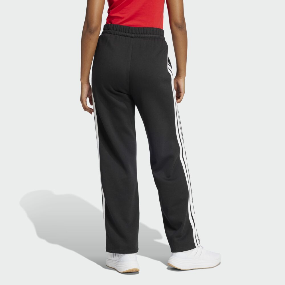 ADIDAS ESSENTIALS 3-STRIPES OPEN-HEM FLEECE PANTS SVARTAR - Image 6