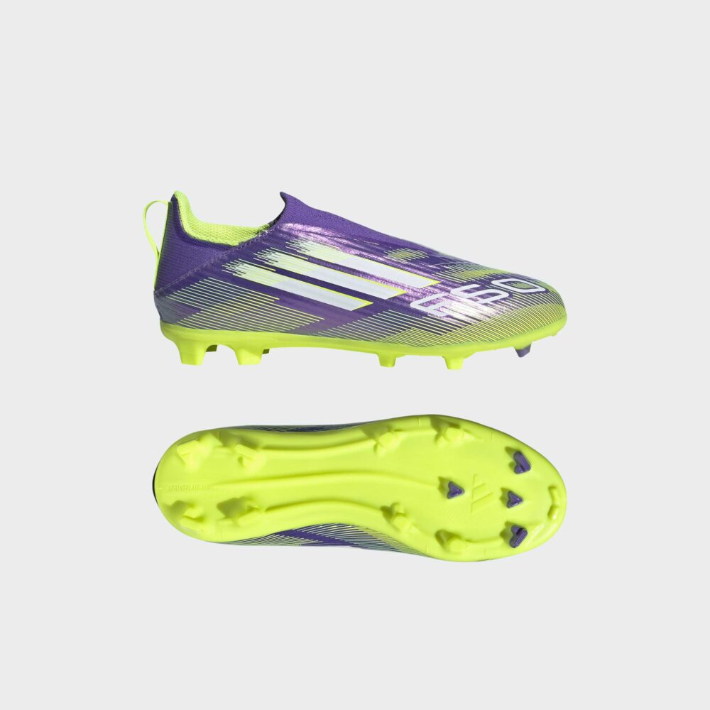 Adidas Purple F50 League Laceless Firm/Multi-Ground Boots Kids