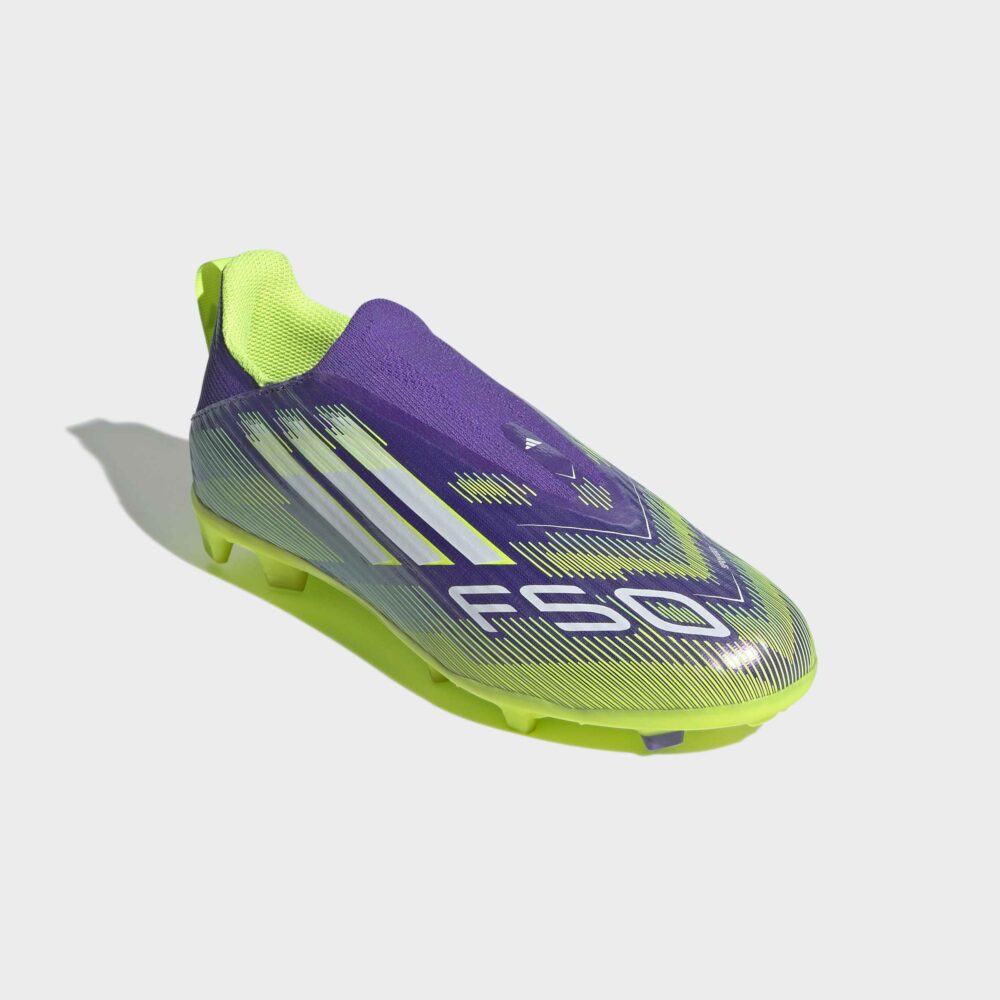 Adidas Purple F50 League Laceless Firm/Multi-Ground Boots Kids - Image 3