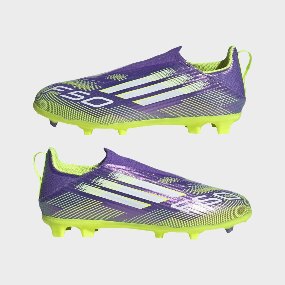 Adidas Purple F50 League Laceless Firm/Multi-Ground Boots Kids - Image 11