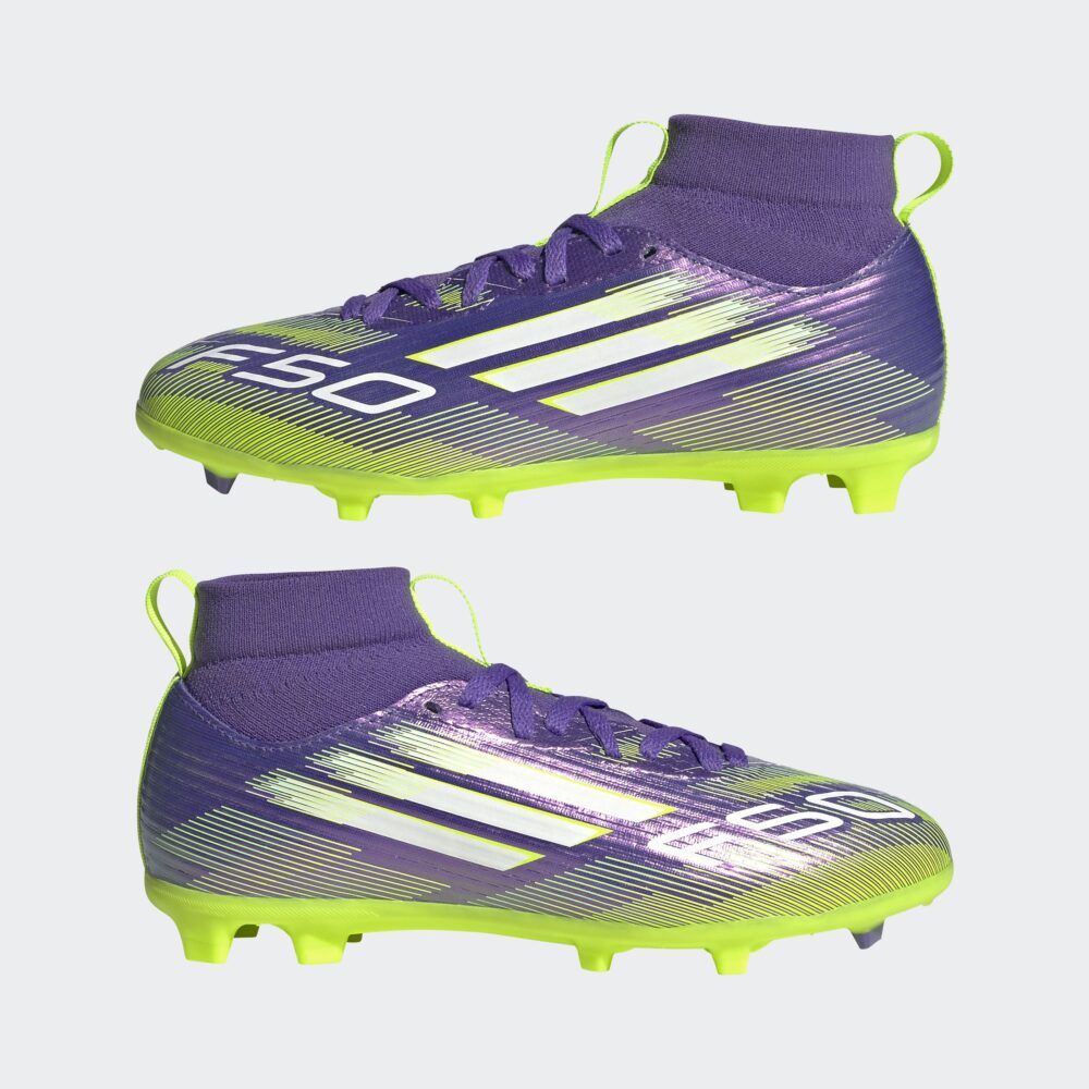 Adidas Purple F50 League Mid Firm/Multi-Ground Boots Kids - Image 5