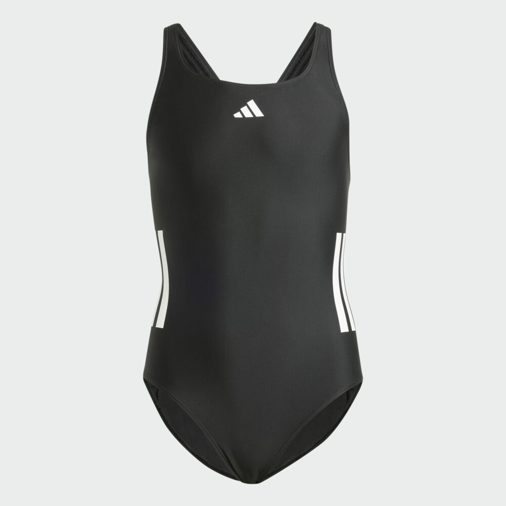 Adidas sundbolur barna Black 3-Stripes C-Back Swimsuit Kids