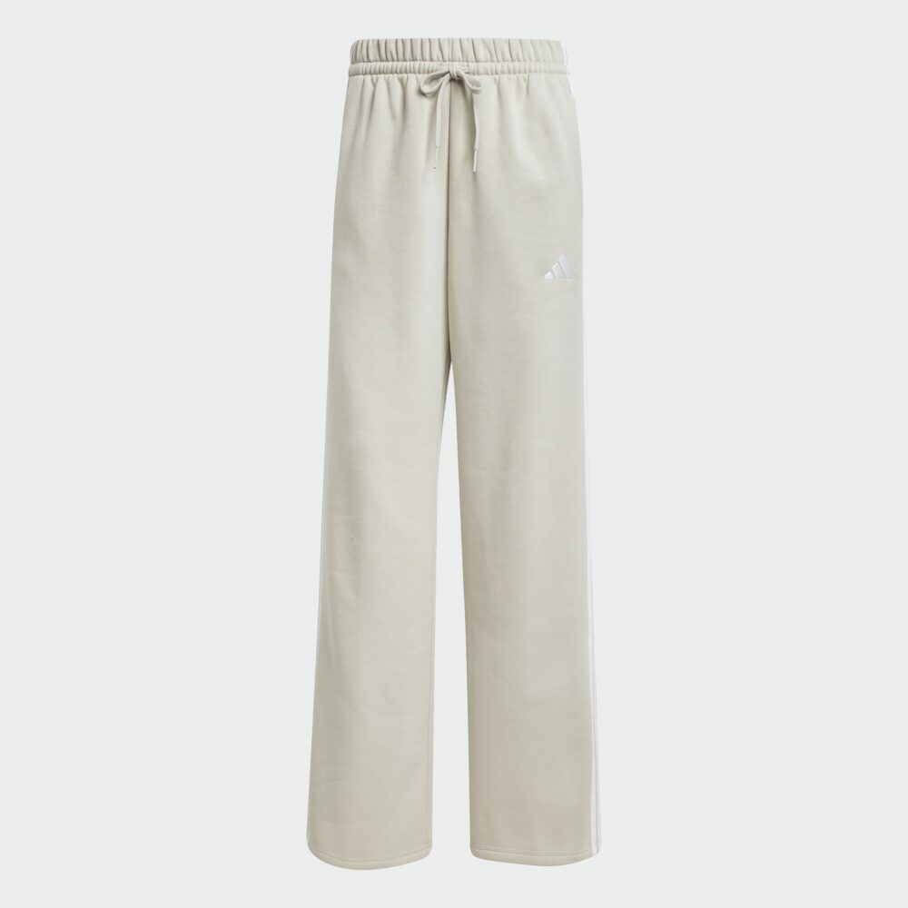 ADIDAS ESSENTIALS 3-STRIPES OPEN-HEM FLEECE PANTS BEIGE BEINAR - Image 5