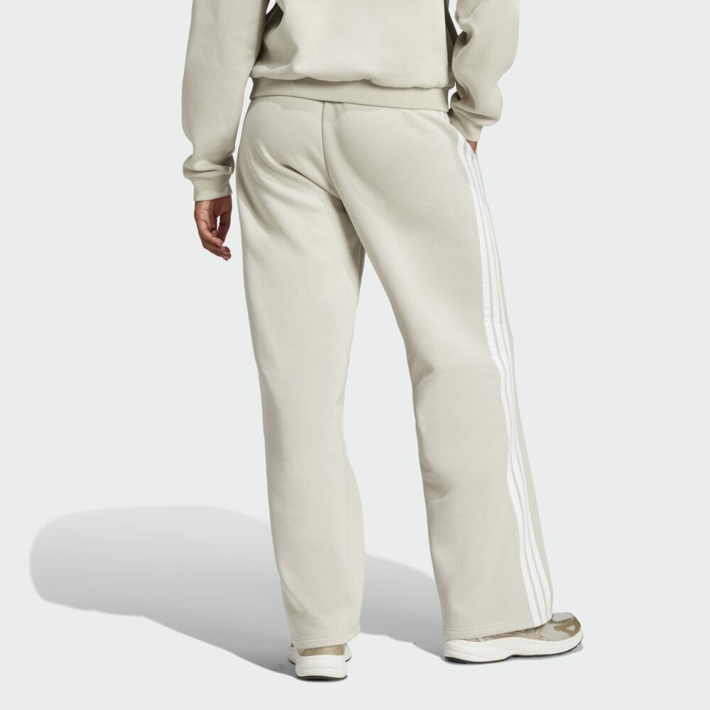 ADIDAS ESSENTIALS 3-STRIPES OPEN-HEM FLEECE PANTS BEIGE BEINAR - Image 3