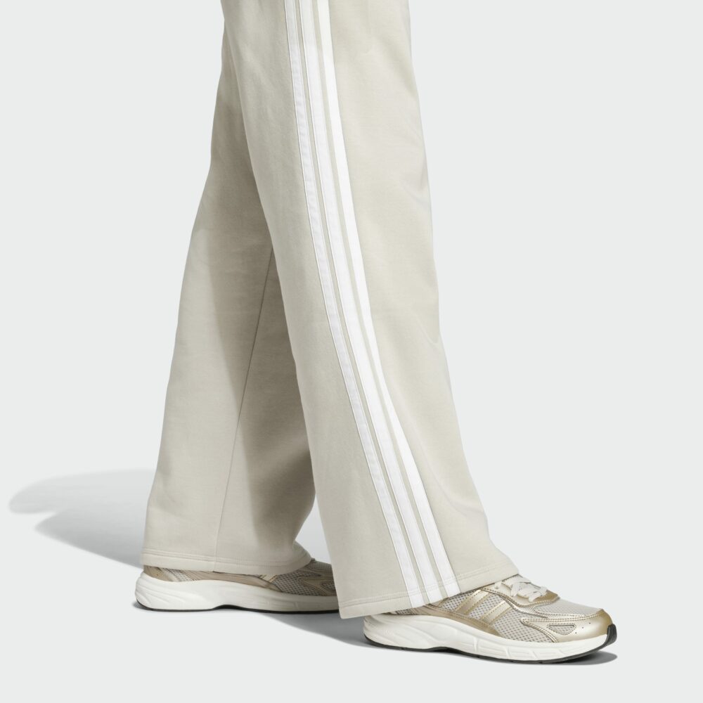 ADIDAS ESSENTIALS 3-STRIPES OPEN-HEM FLEECE PANTS BEIGE BEINAR - Image 7