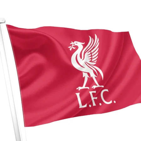 LIVERPOOL FÁNI / Liverpool FC - White Liver Bird & LFC Flag
