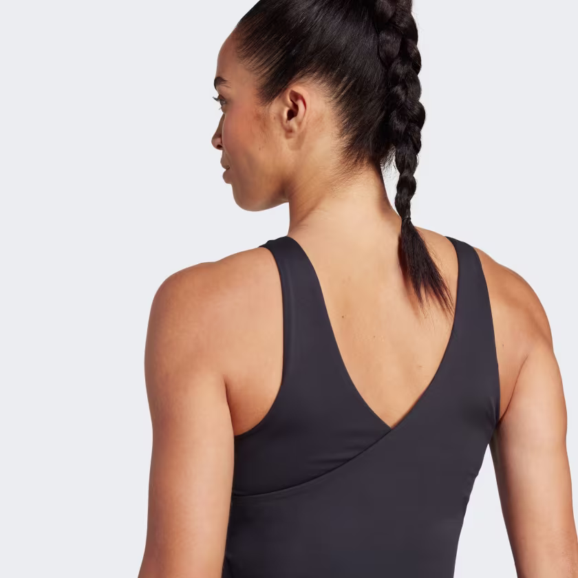 ADIDAS YOGA CROP TANK WITH INNER SHELF BRA SVARTUR - Image 3