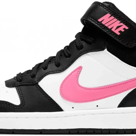 NIKE COURT MID (GS) SVARTIR/HVÍTIR/BLEIKIR