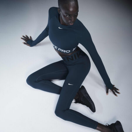 NIKE PRO KVENNA LEGGINGS BLÁAR Nike Pro Sculpt Women's High-Waisted Full-Length Leggings