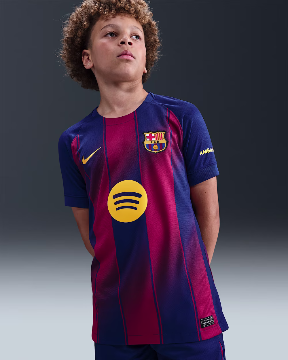 Nike FC Barcelona 2025/26 Stadium Home Big Kids Nike Dri-FIT Soccer Replica Jersey