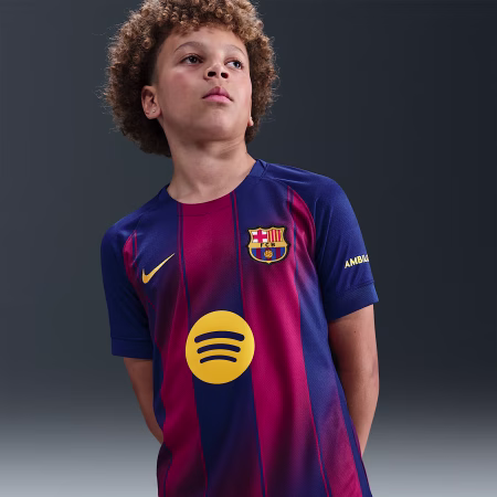 Nike FC Barcelona 2025/26 Stadium Home Big Kids Nike Dri-FIT Soccer Replica Jersey