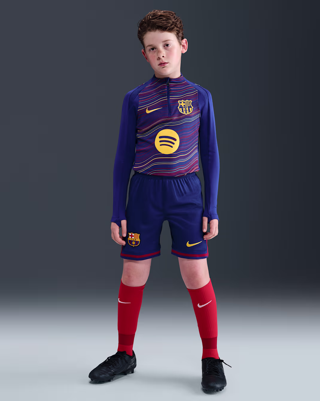 NIKE FC Barcelona 2025/26 Stadium Home Big Kids Nike Dri-FIT Soccer Replica Shorts - Image 6