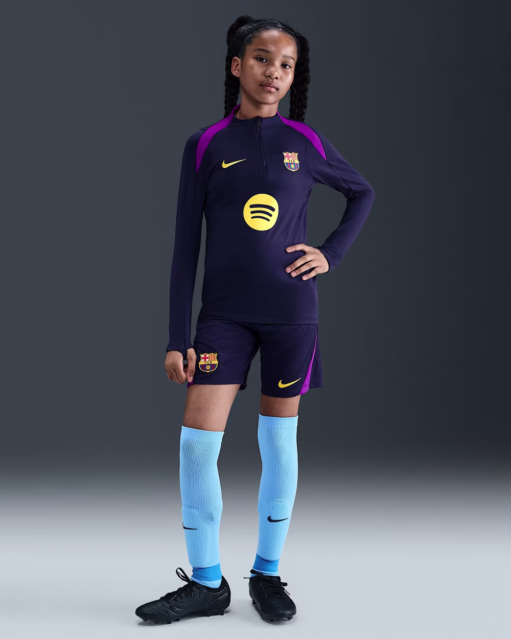 FC Barcelona Strike Big Kids Nike Dri-FIT Soccer Drill Top - Image 5