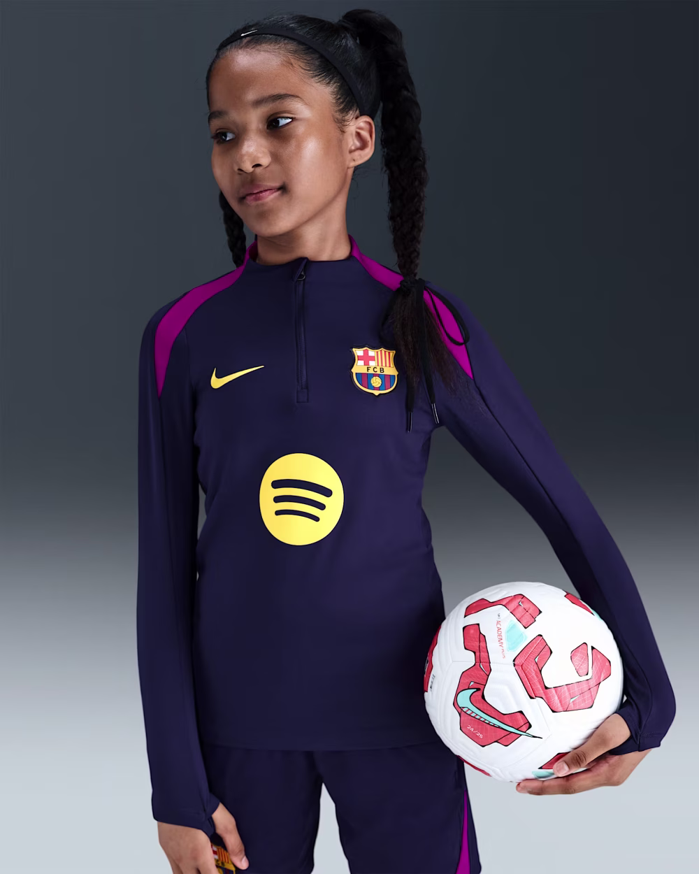 FC Barcelona Strike Big Kids Nike Dri-FIT Soccer Drill Top