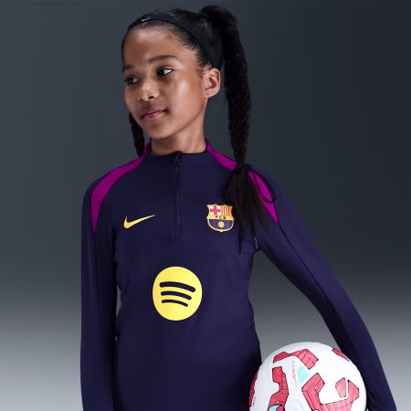 FC Barcelona Strike Big Kids Nike Dri-FIT Soccer Drill Top