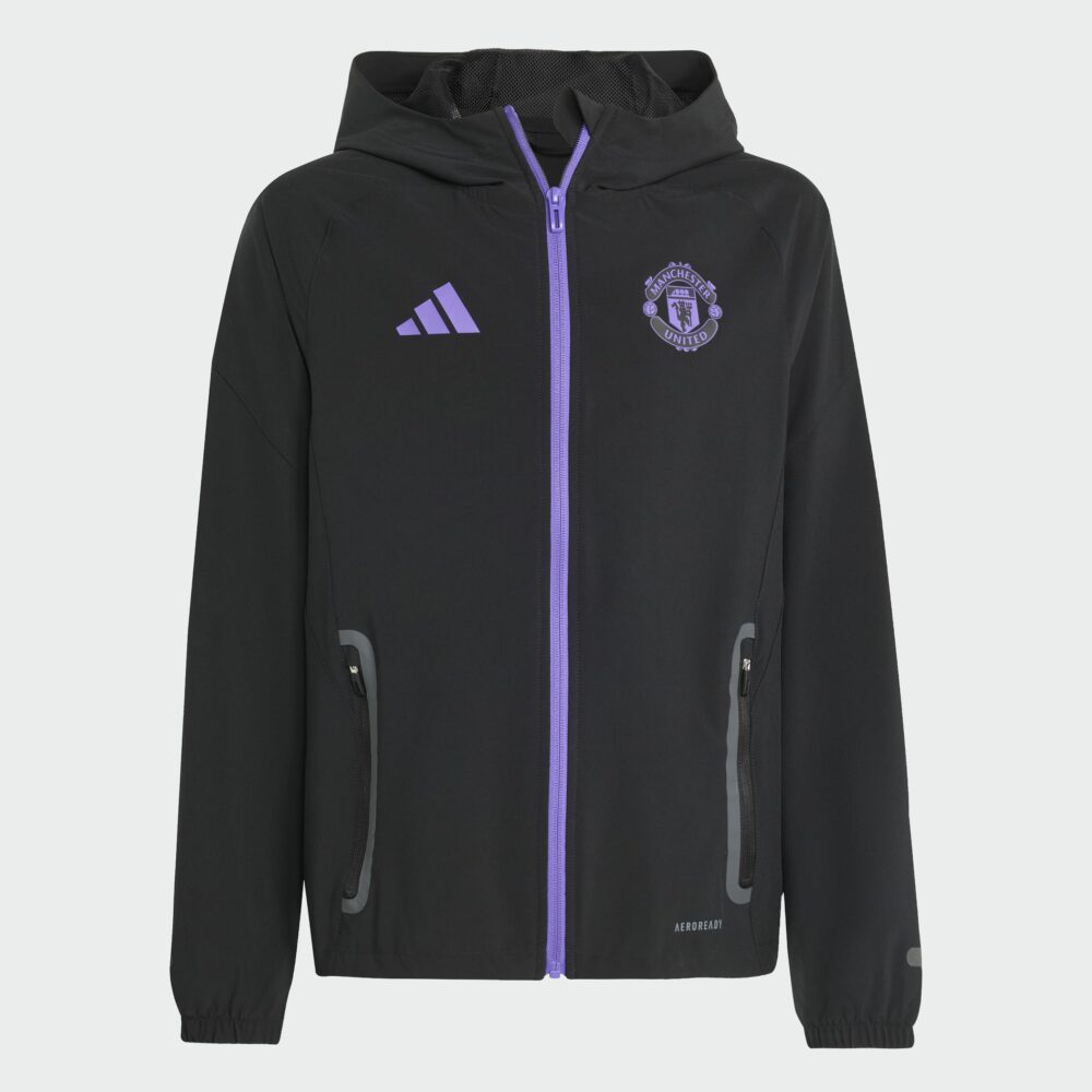 MANCHESTER UNITED TIRO 25 COMPETITION VIS TECH TRAVEL JACKET KIDS