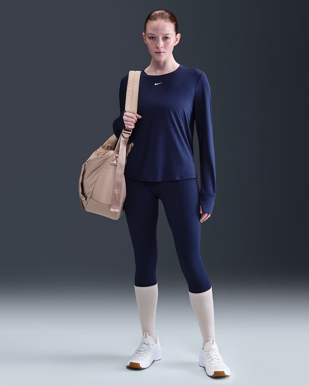 Nike One Classic Womens Dri-FIT Long-Sleeve Top - Image 2