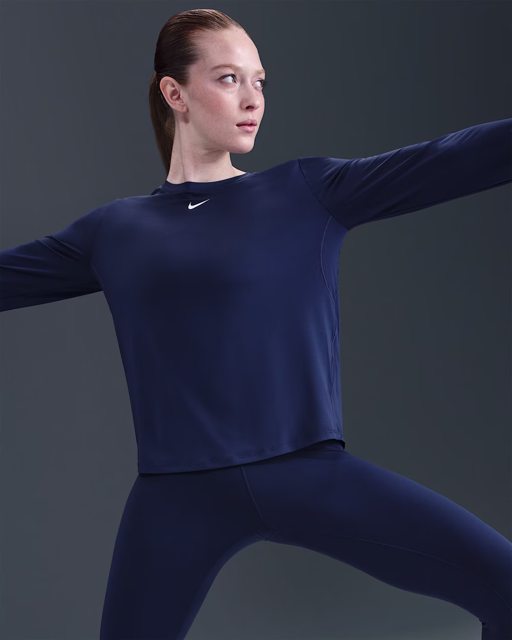 Nike One Classic Womens Dri-FIT Long-Sleeve Top - Image 4