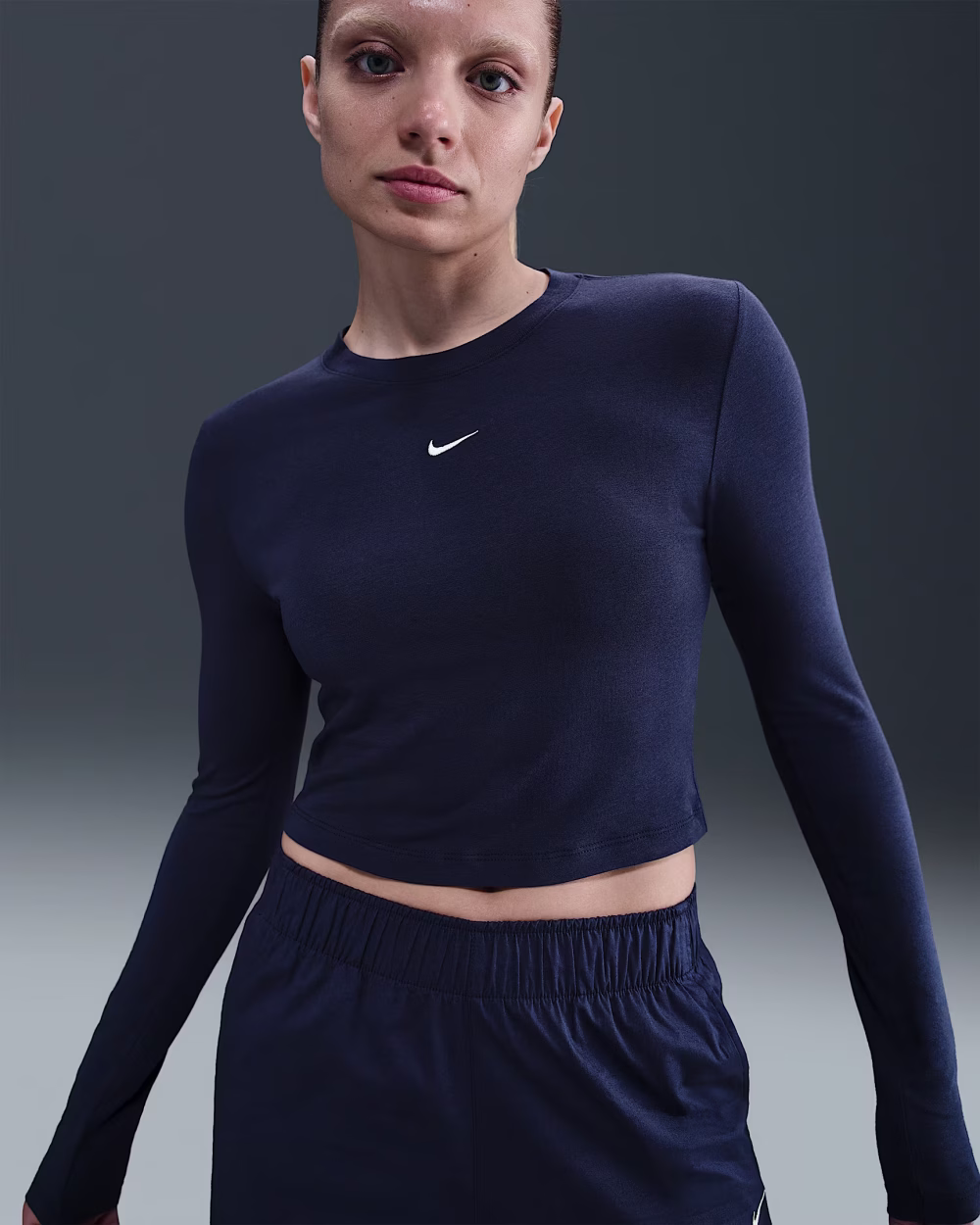 Nike Sportswear Chill Knit Womens Slim Long-Sleeve Cropped Top