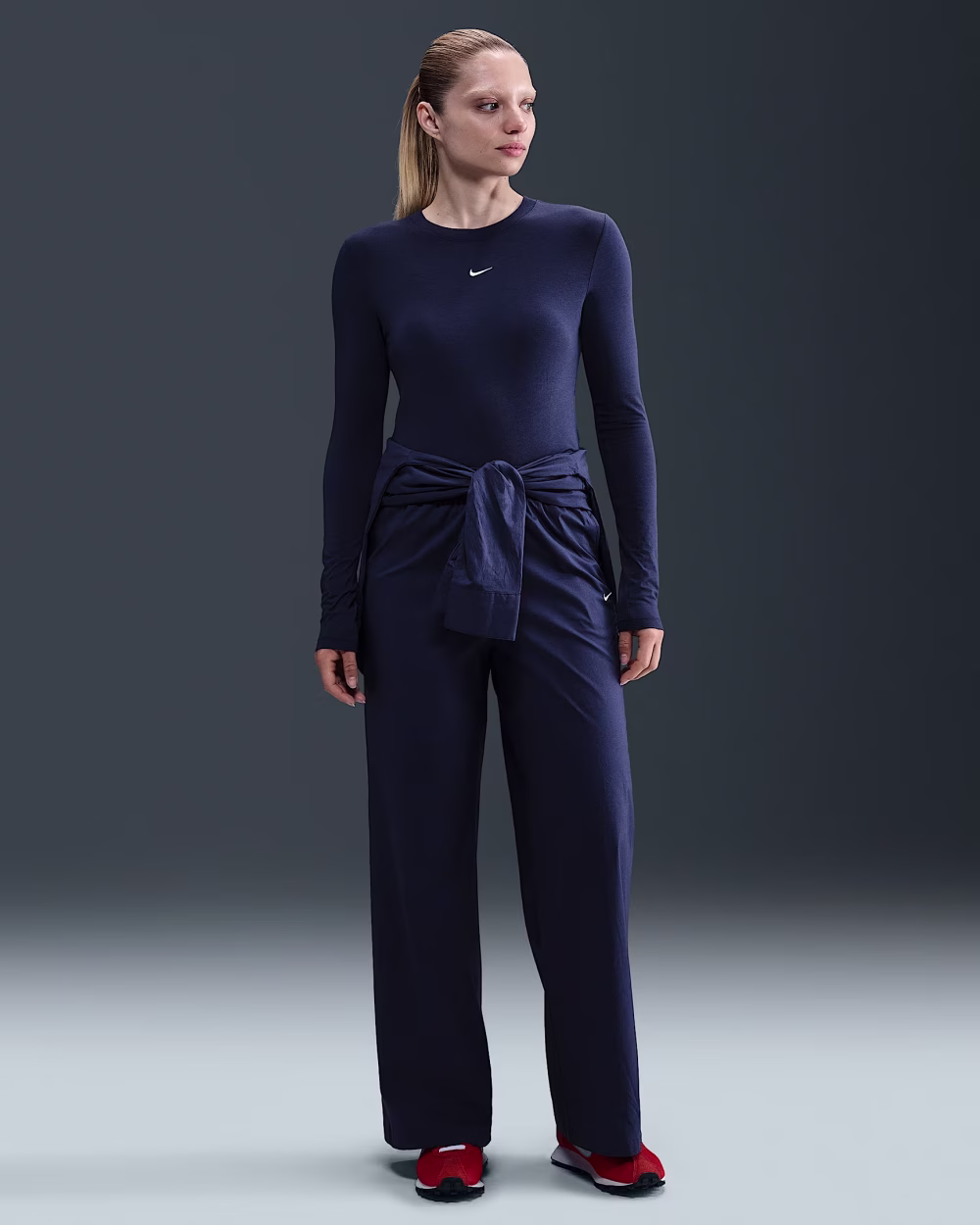 Nike Sportswear Chill Knit Womens Slim Long-Sleeve Cropped Top - Image 3