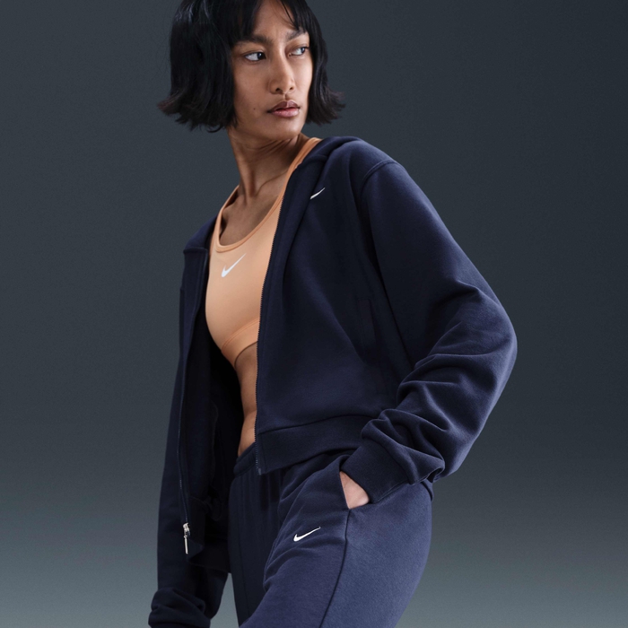 Nike Sportswear Chill Terry Womens Mid-Rise French Terry Open-Hem Tracksuit Bottoms - Image 2