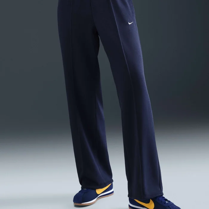 Nike Sportswear Chill Terry Womens Mid-Rise French Terry Open-Hem Tracksuit Bottoms