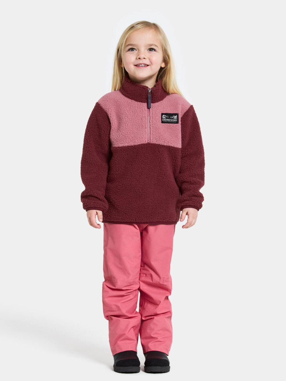 DIDRIKSONS GOSIG KIDS HALFZIP ANEMON RED - Image 4