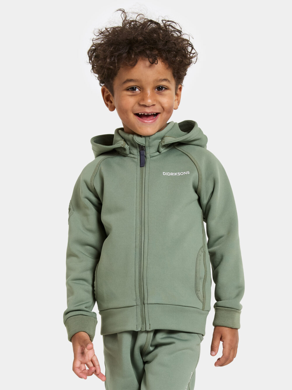 DIDRIKSONS SILJAN KIDS FZ LIGHT MOSS