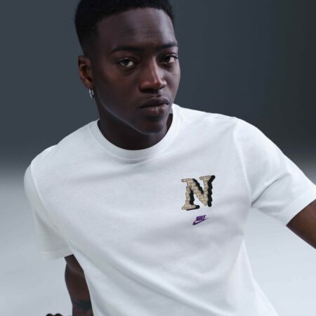 Nike Stuttermabolur Hvítur